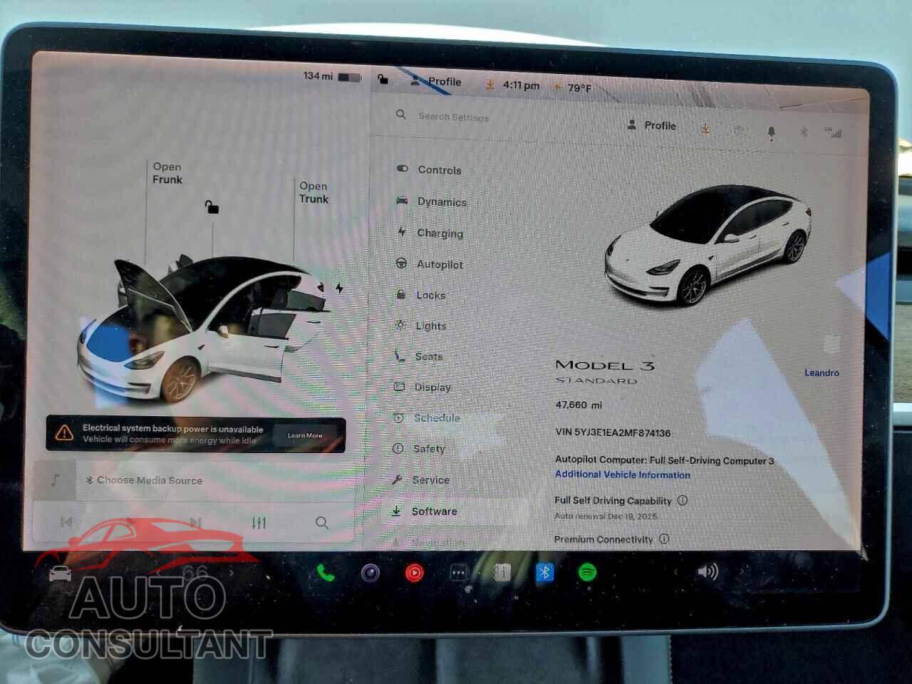 TESLA MODEL 3 2021 - 5YJ3E1EA2MF874136