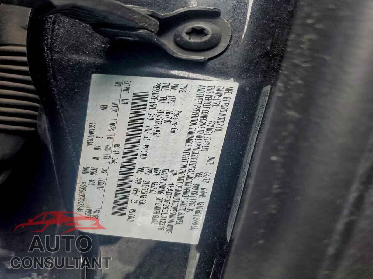 FORD FOCUS 2013 - 1FADP3F29DL312318