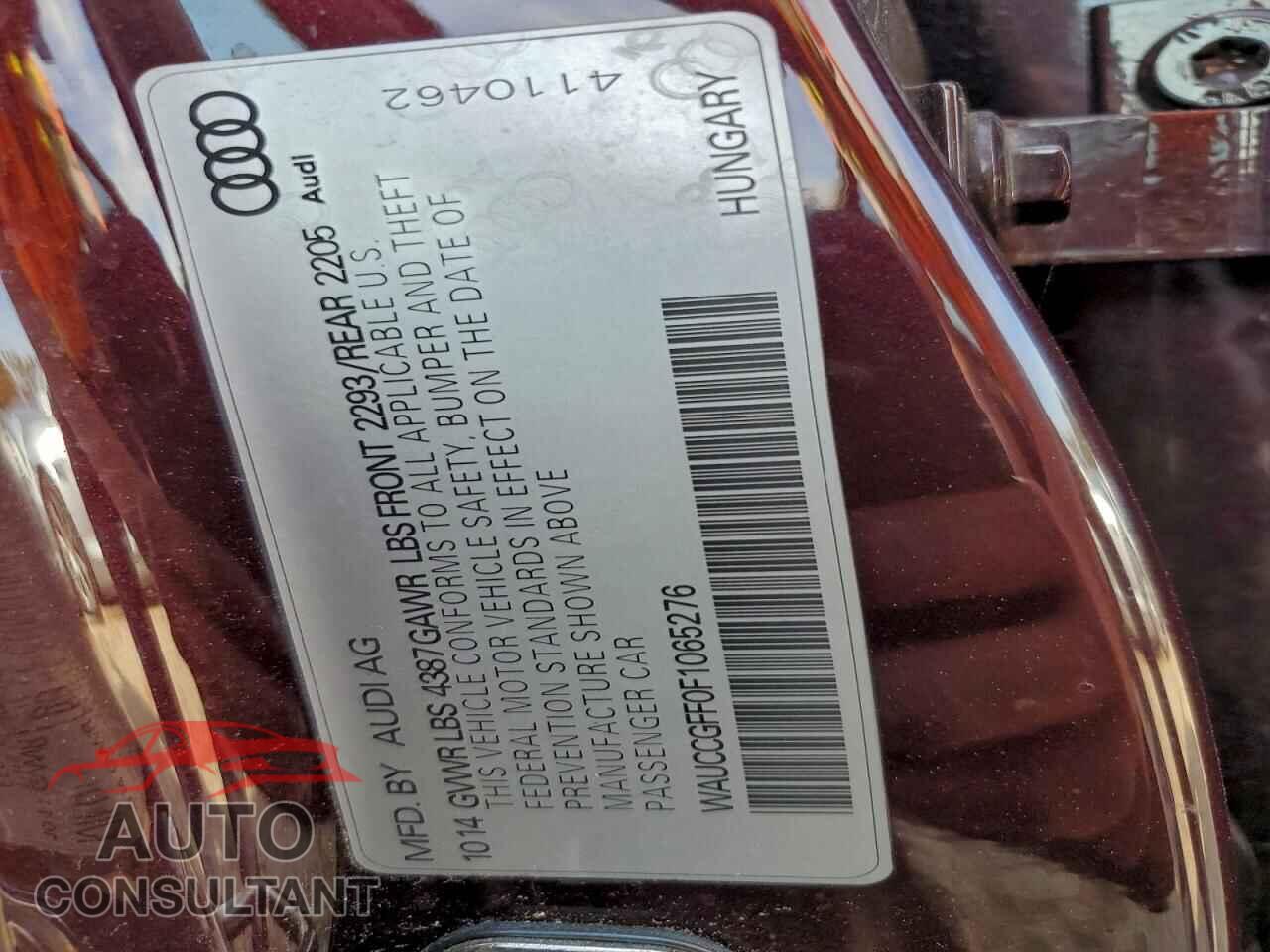 AUDI A3 2015 - WAUCCGFF0F1065276