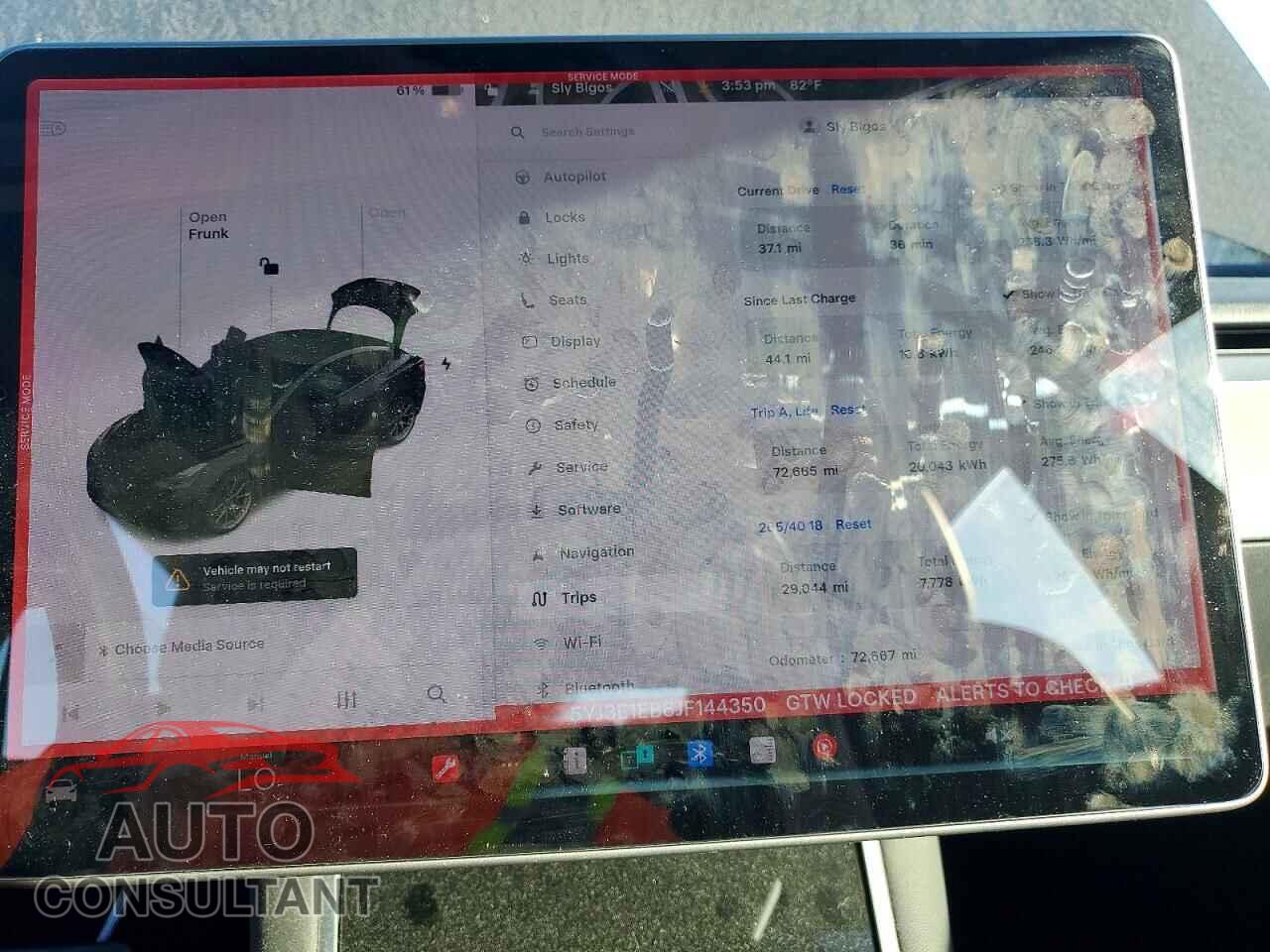TESLA MODEL 3 2018 - 5YJ3E1EB8JF144350