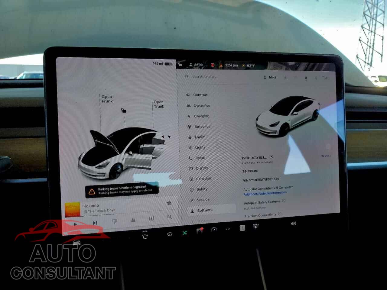 TESLA MODEL 3 2018 - 5YJ3E1EA7JF020559
