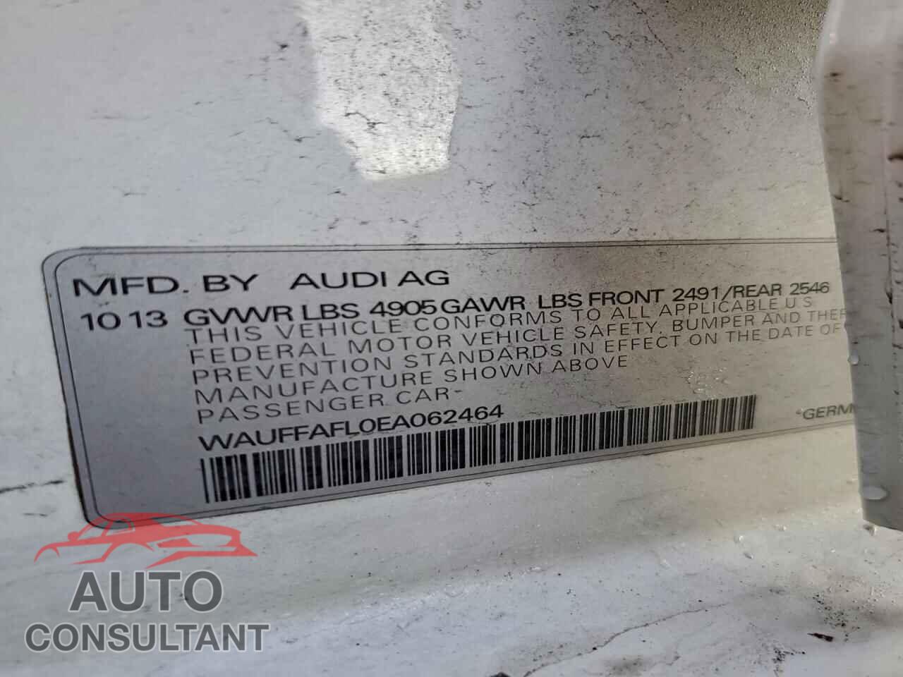 AUDI A4 2014 - WAUFFAFL0EA062464