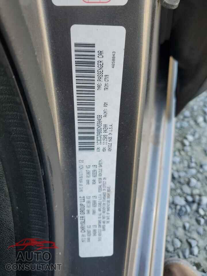 DODGE AVENGER 2013 - 1C3CDZAB9DN590458