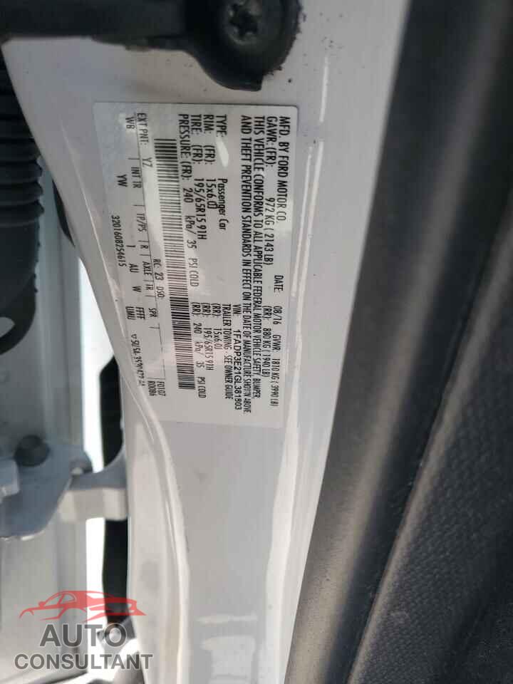 FORD FOCUS 2016 - 1FADP3E21GL381803