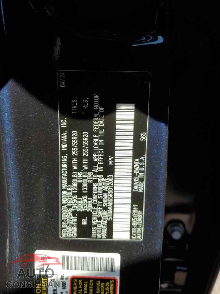 LEXUS TX 350 BAS 2024 - 5TDAAAB65RS012003
