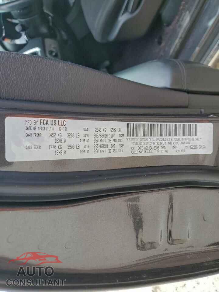 DODGE DURANGO 2018 - 1C4RDHAG1JC413308