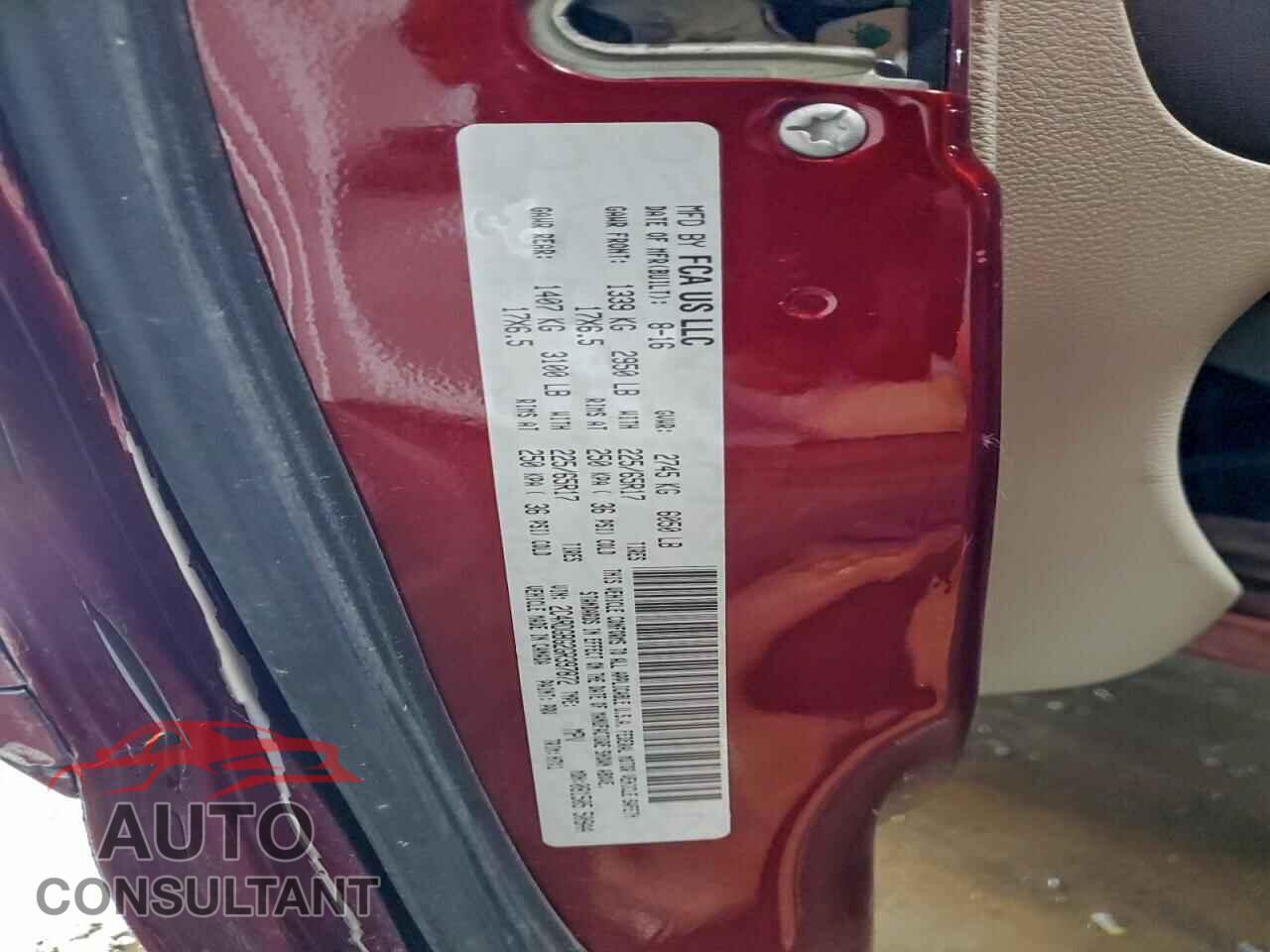 DODGE CARAVAN 2016 - 2C4RDGBG2GR397872