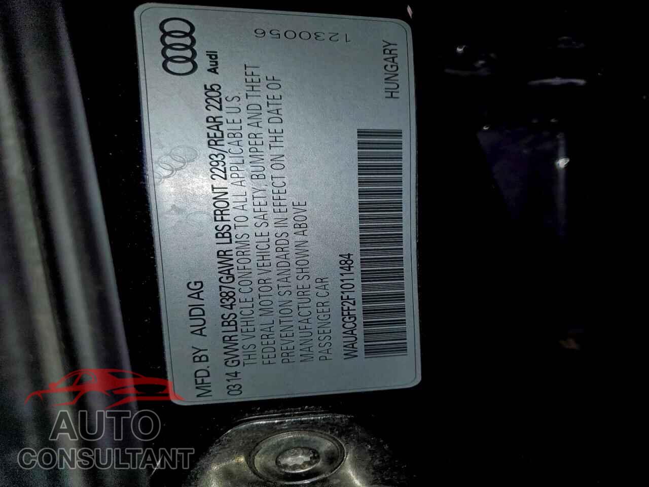 AUDI A3 2015 - WAUACGFF2F1011484