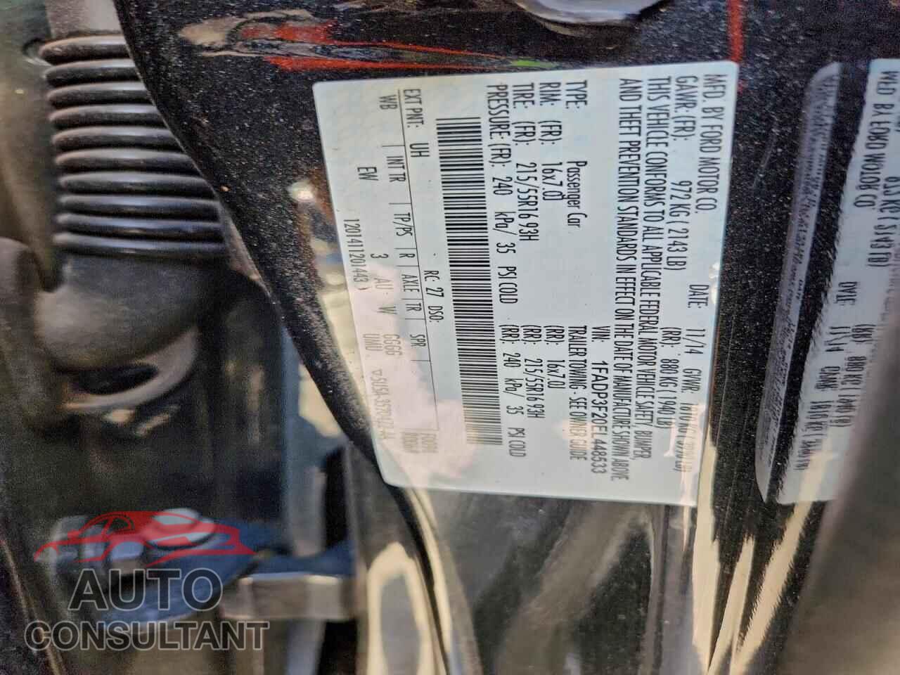 FORD FOCUS 2014 - 1FADP3F20EL448533