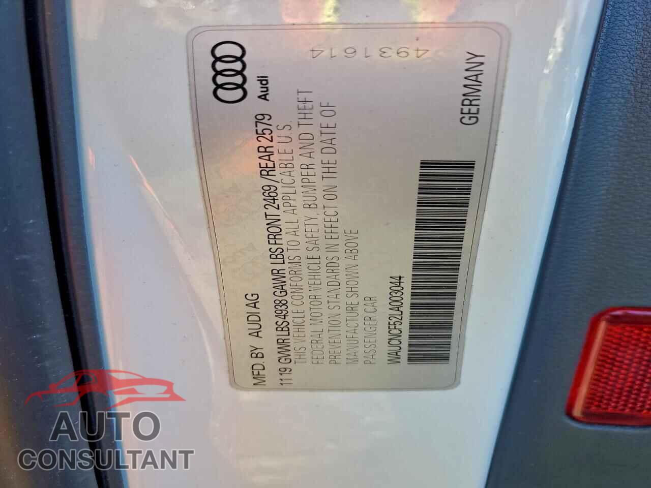 AUDI A5 2020 - WAUCNCF52LA003044