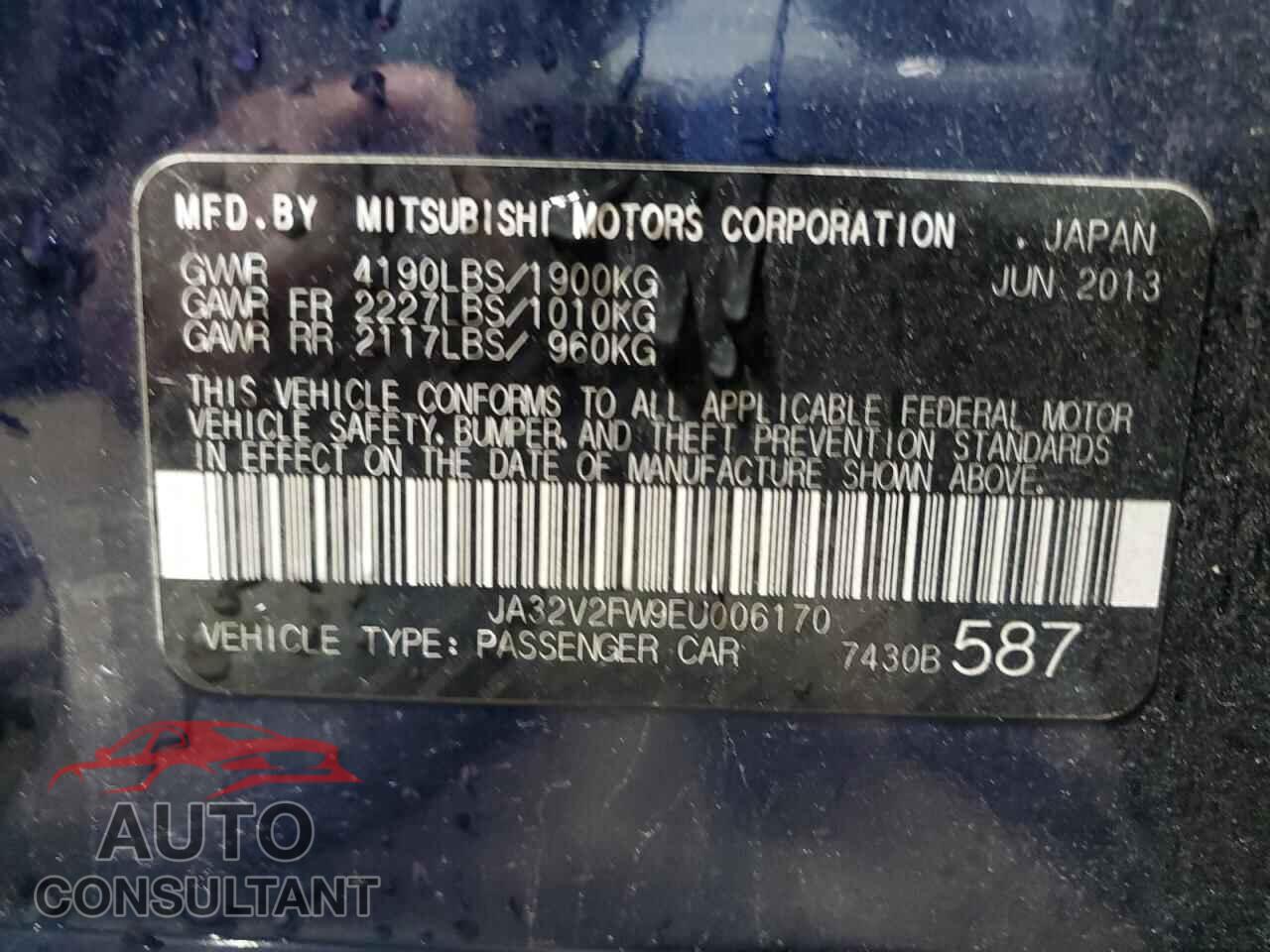 MITSUBISHI LANCER 2014 - JA32V2FW9EU006170