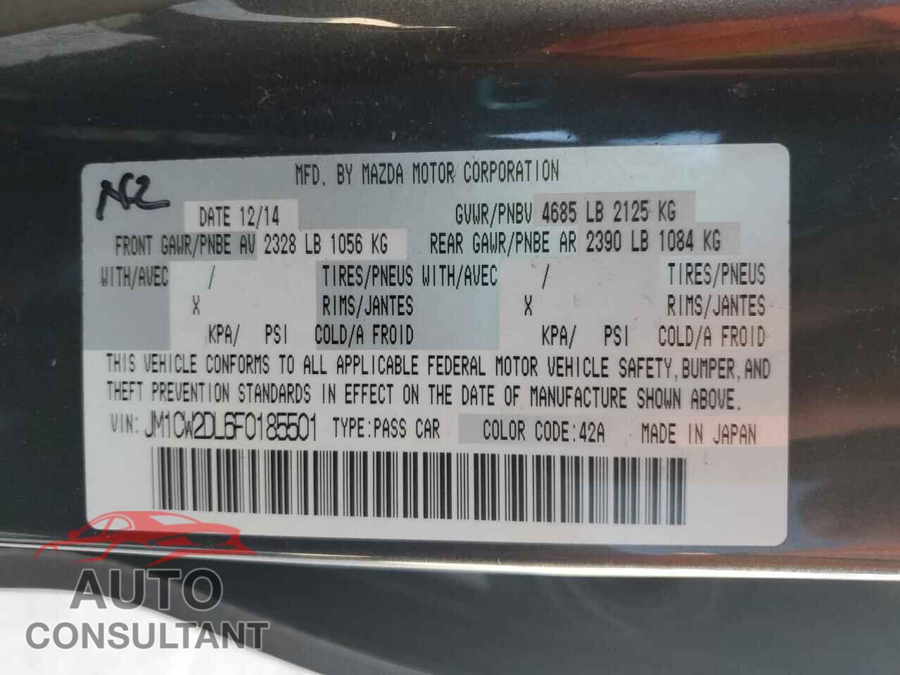 MAZDA 5 2015 - JM1CW2DL6F0185501