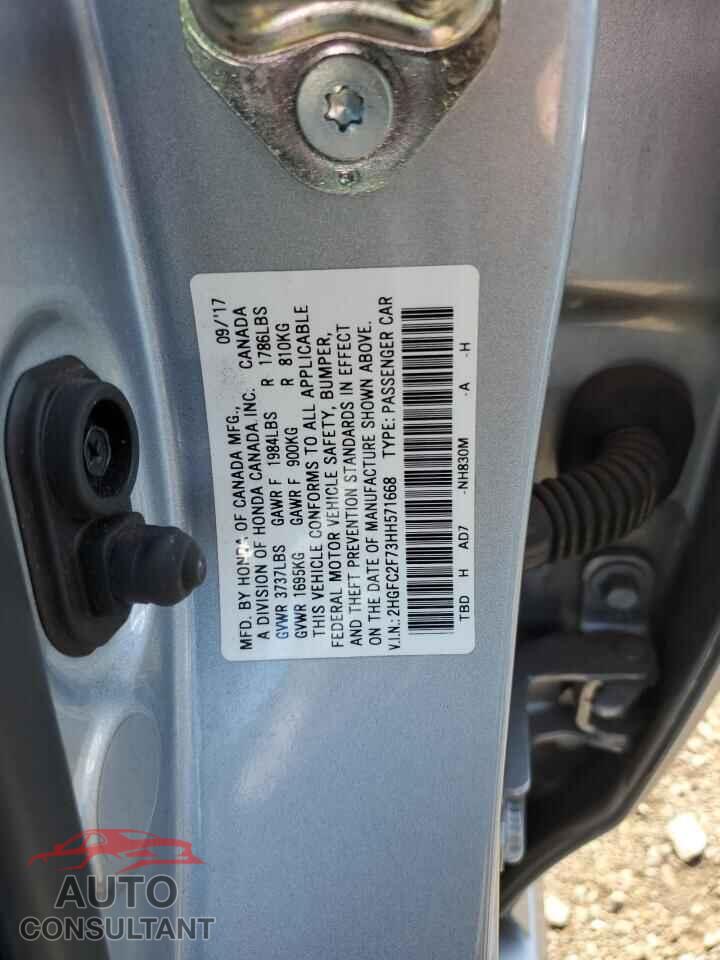 HONDA CIVIC 2017 - 2HGFC2F73HH571668