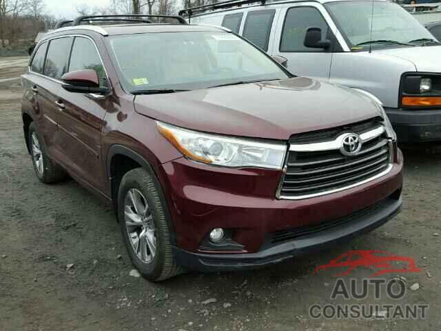 TOYOTA HIGHLANDER 2015 - 5TDJKRFHXFS109247