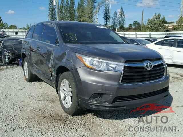 TOYOTA HIGHLANDER 2015 - 5TDBKRFH6FS154027