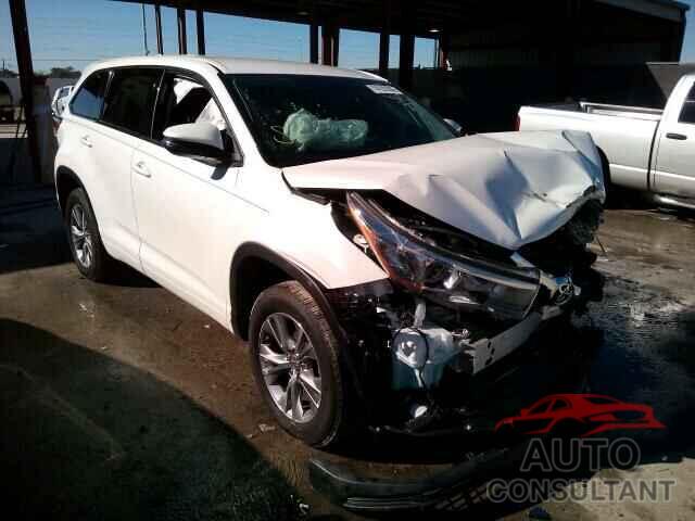 TOYOTA HIGHLANDER 2015 - 5TDZKRFHXFS045147