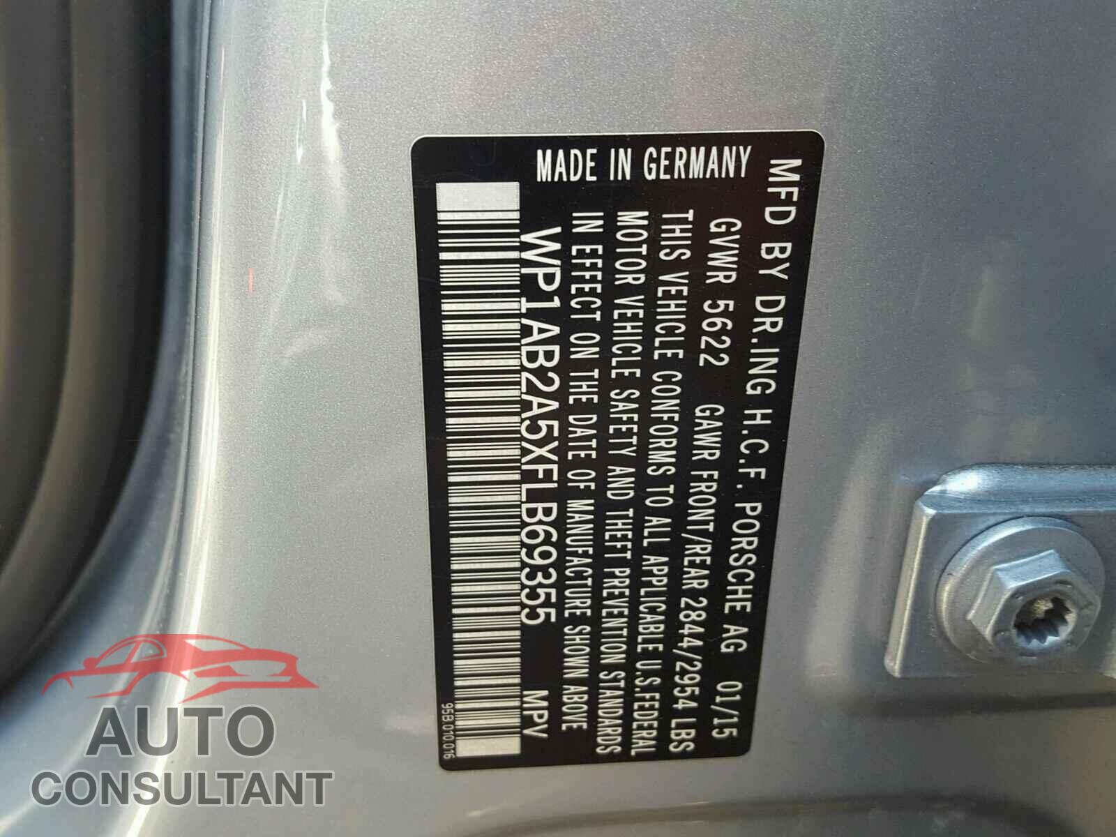PORSCHE MACAN 2015 - WP1AB2A5XFLB69355