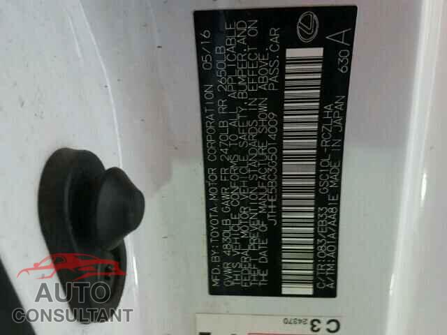 LEXUS RX350 2016 - JTHHE5BC3G5014009