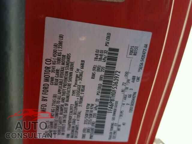 FORD MUSTANG 2015 - 1FA6P8TH0F5363972
