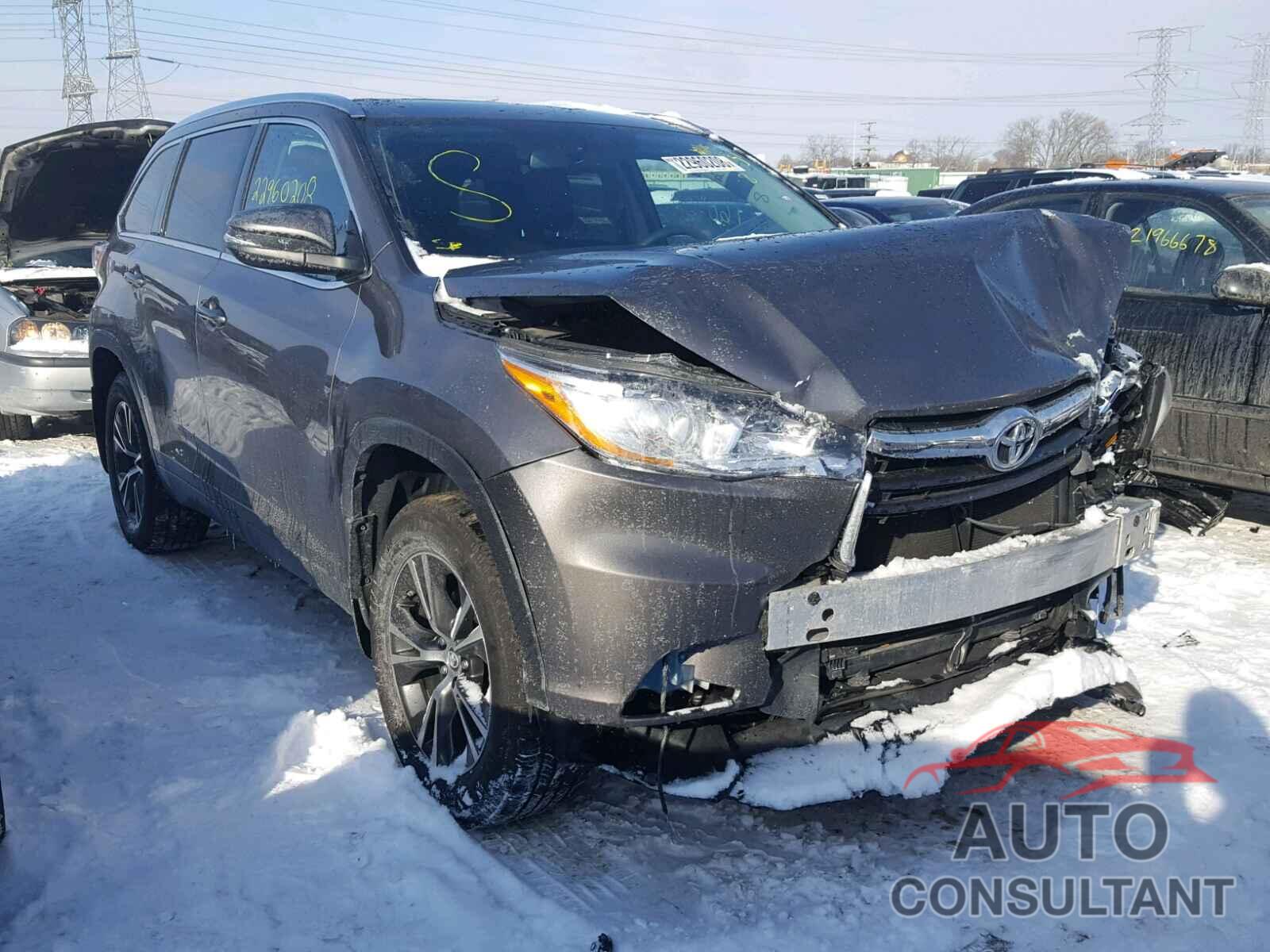 TOYOTA HIGHLANDER 2016 - 5TDJKRFH3GS340234