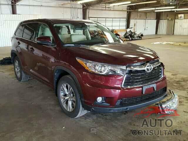 TOYOTA HIGHLANDER 2015 - 5TDBKRFH5FS176570