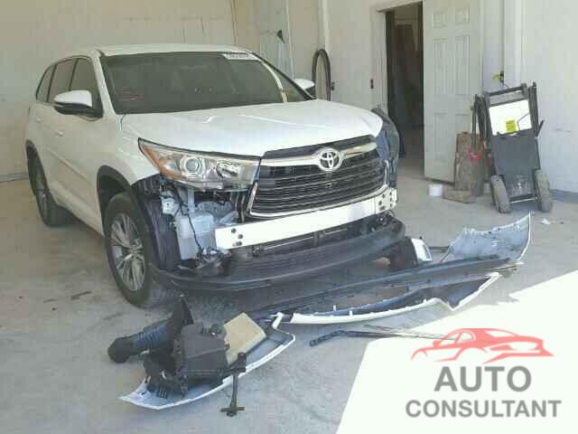 TOYOTA HIGHLANDER 2015 - 5TDBKRFH2FS125480