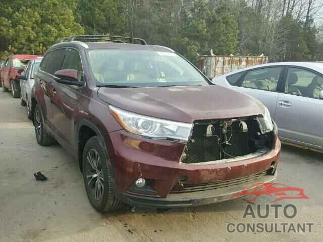 TOYOTA HIGHLANDER 2016 - 5TDJKRFH5GS308921
