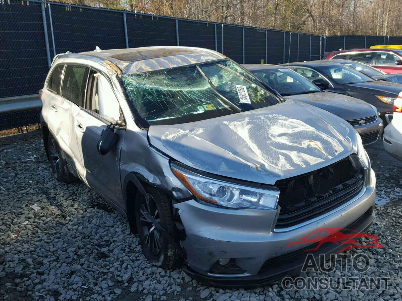 TOYOTA HIGHLANDER 2016 - 5TDJKRFH4GS278505
