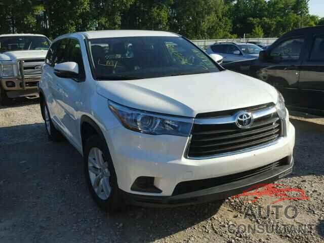 TOYOTA HIGHLANDER 2015 - 5TDZARFH5FS011295