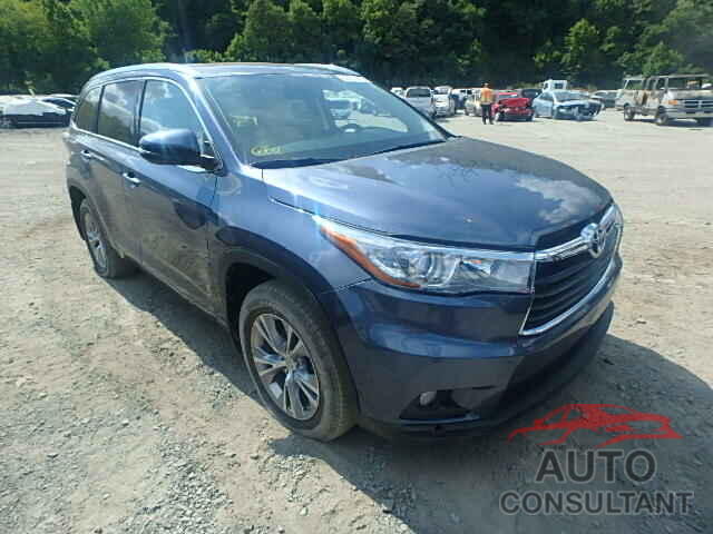 TOYOTA HIGHLANDER 2015 - 5TDJKRFH4FS149033