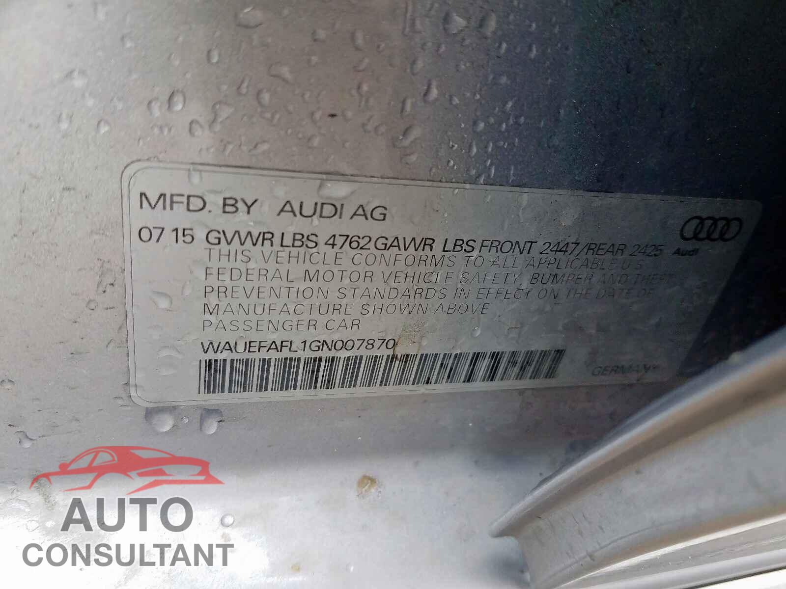 AUDI A4 2016 - 2T3EWRFV0KW024048