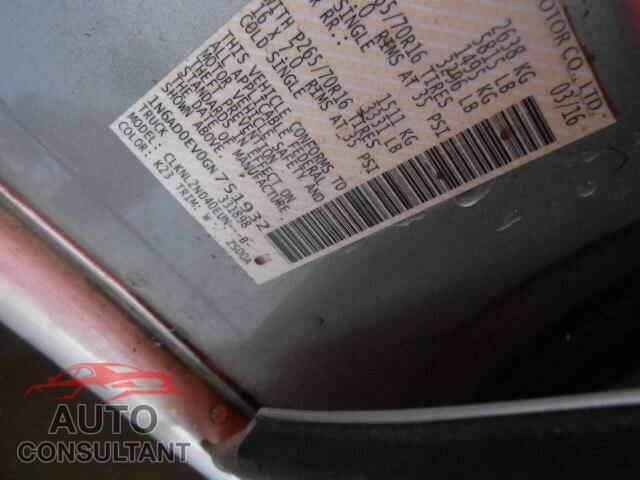 NISSAN FRONTIER 2016 - 1N6AD0EV0GN751932