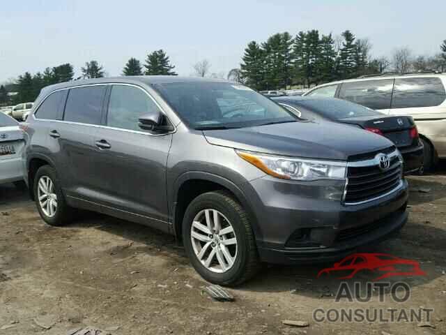 TOYOTA HIGHLANDER 2015 - 5TDBKRFH9FS168228
