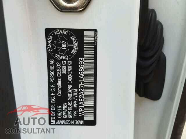 PORSCHE CAYENNE 2017 - WP1AE2A27HLA68693