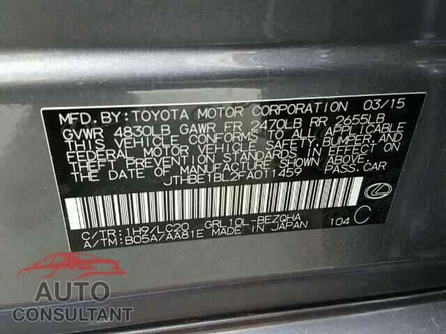 LEXUS GS350 2015 - JTHBE1BL2FA011459