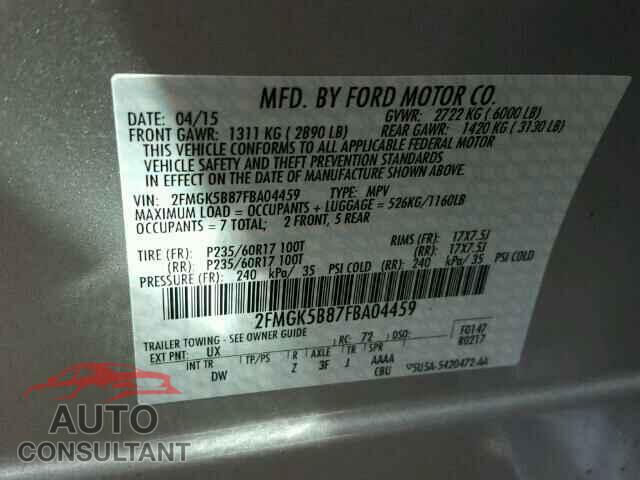 FORD FLEX 2015 - 2FMGK5B87FBA04459