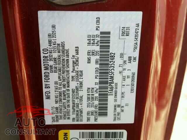 FORD MUSTANG 2015 - 1FA6P8AM5F5352482