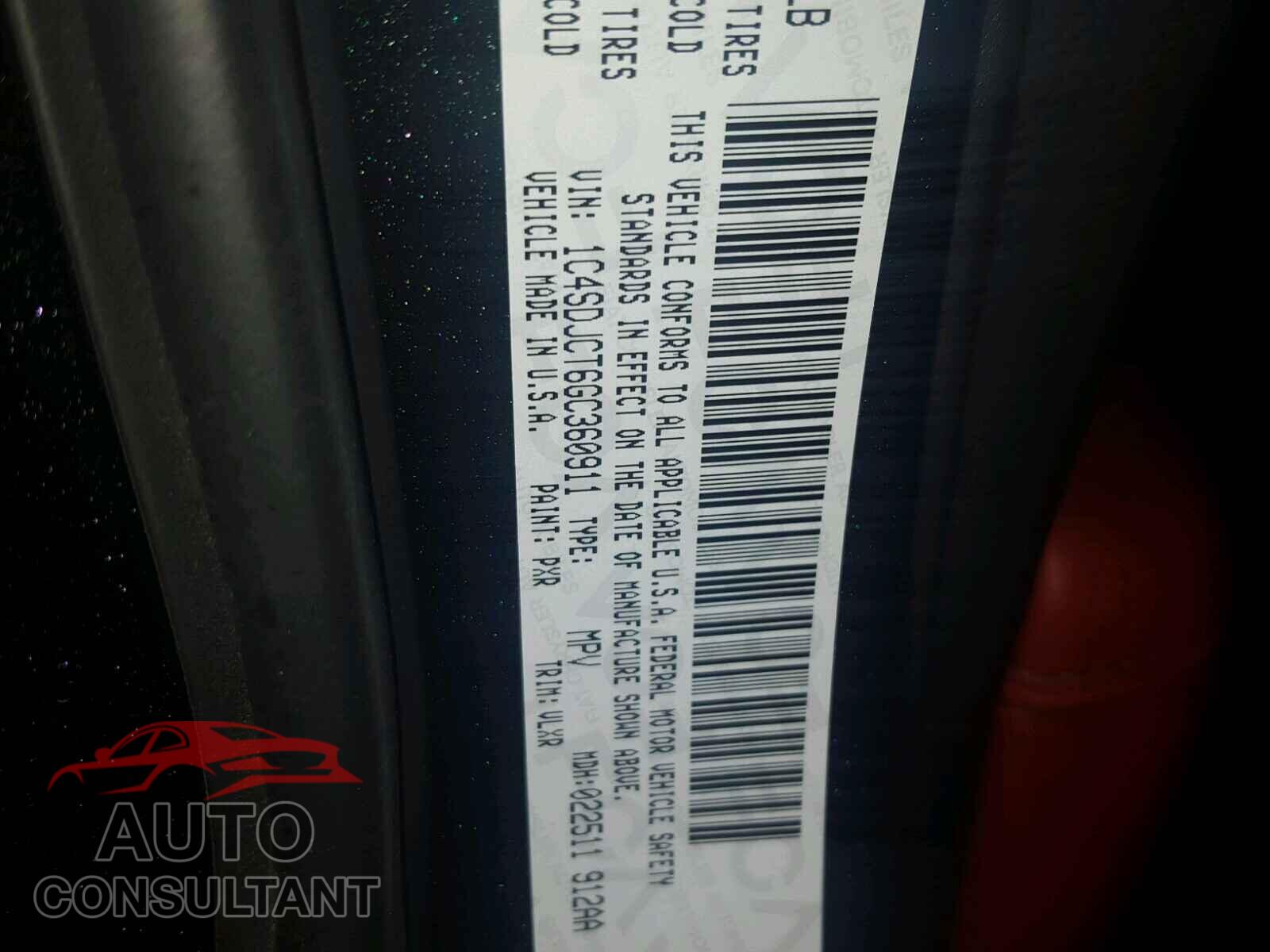 DODGE DURANGO 2016 - 1C4SDJCT6GC360911