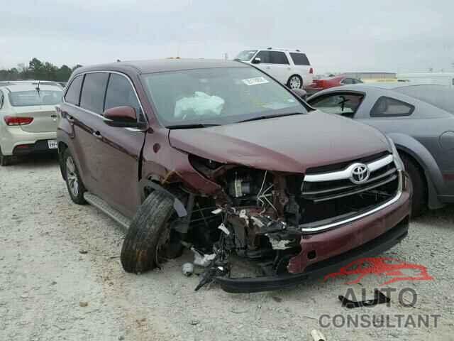 TOYOTA HIGHLANDER 2016 - 5TDZKRFH2GS161539