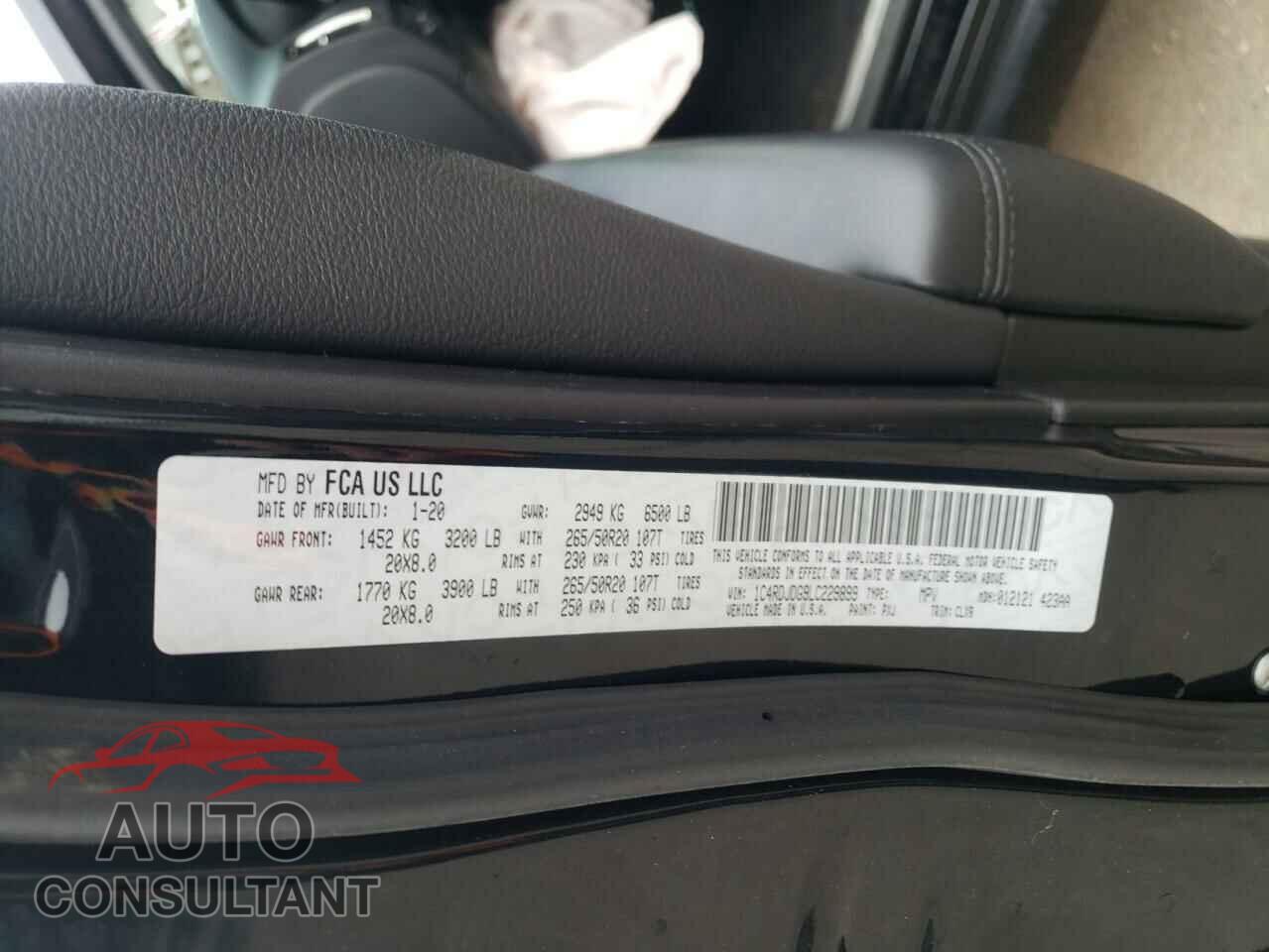 DODGE DURANGO 2020 - 1C4RDJDG9LC229899