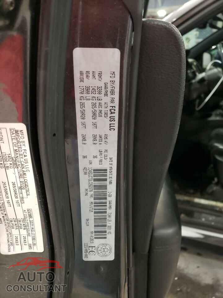 DODGE DURANGO 2020 - 1C4SDJCT3LC262378