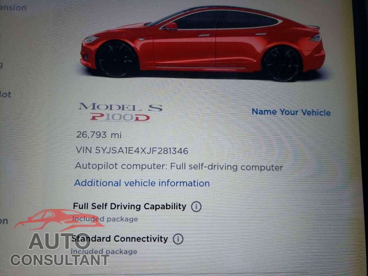 TESLA MODEL S 2018 - 5YJSA1E4XJF281346