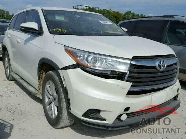 TOYOTA HIGHLANDER 2016 - 5TDZARFH2GS018920
