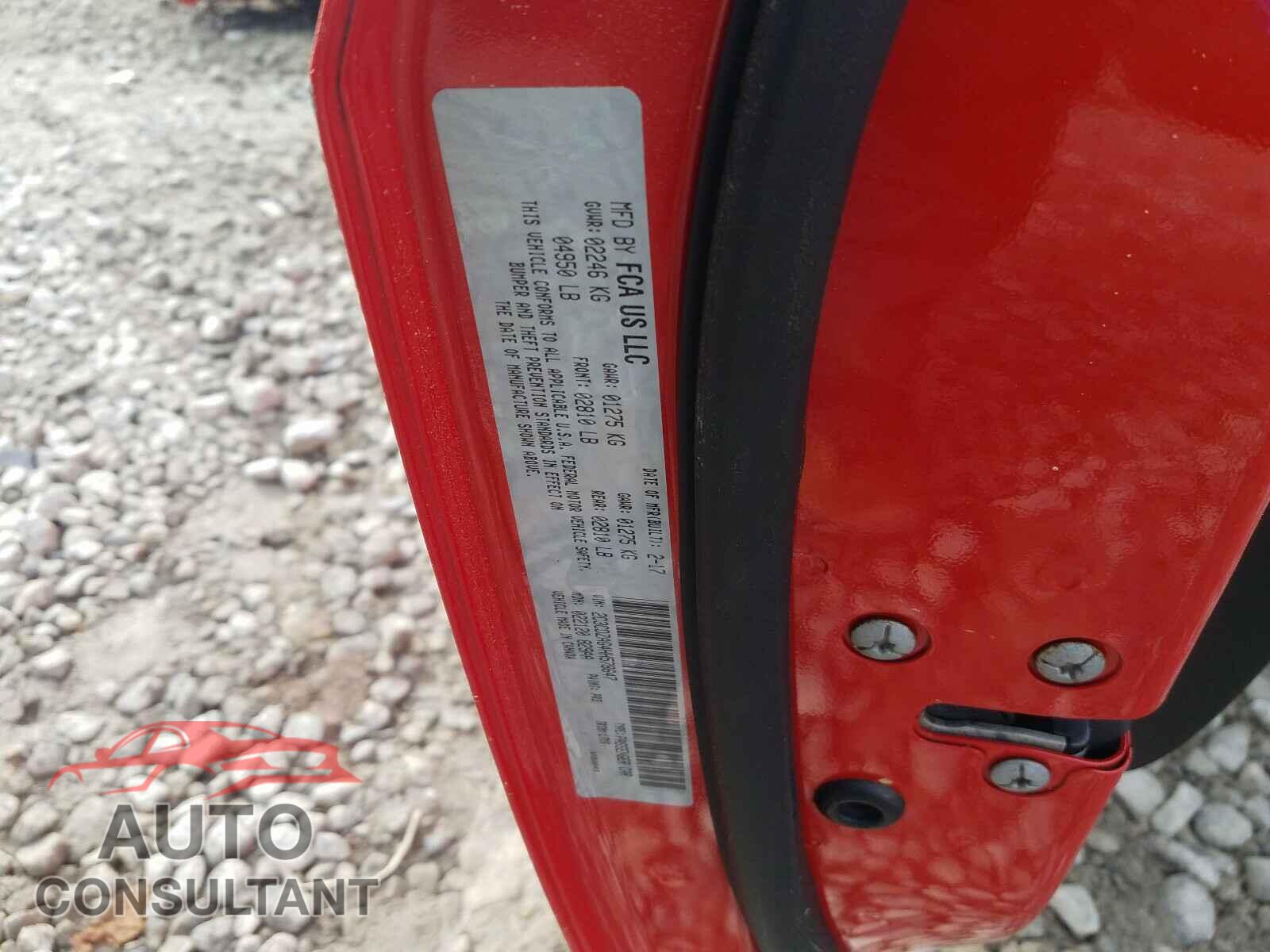 DODGE CHALLENGER 2017 - 2C3CDZAG4HH578647