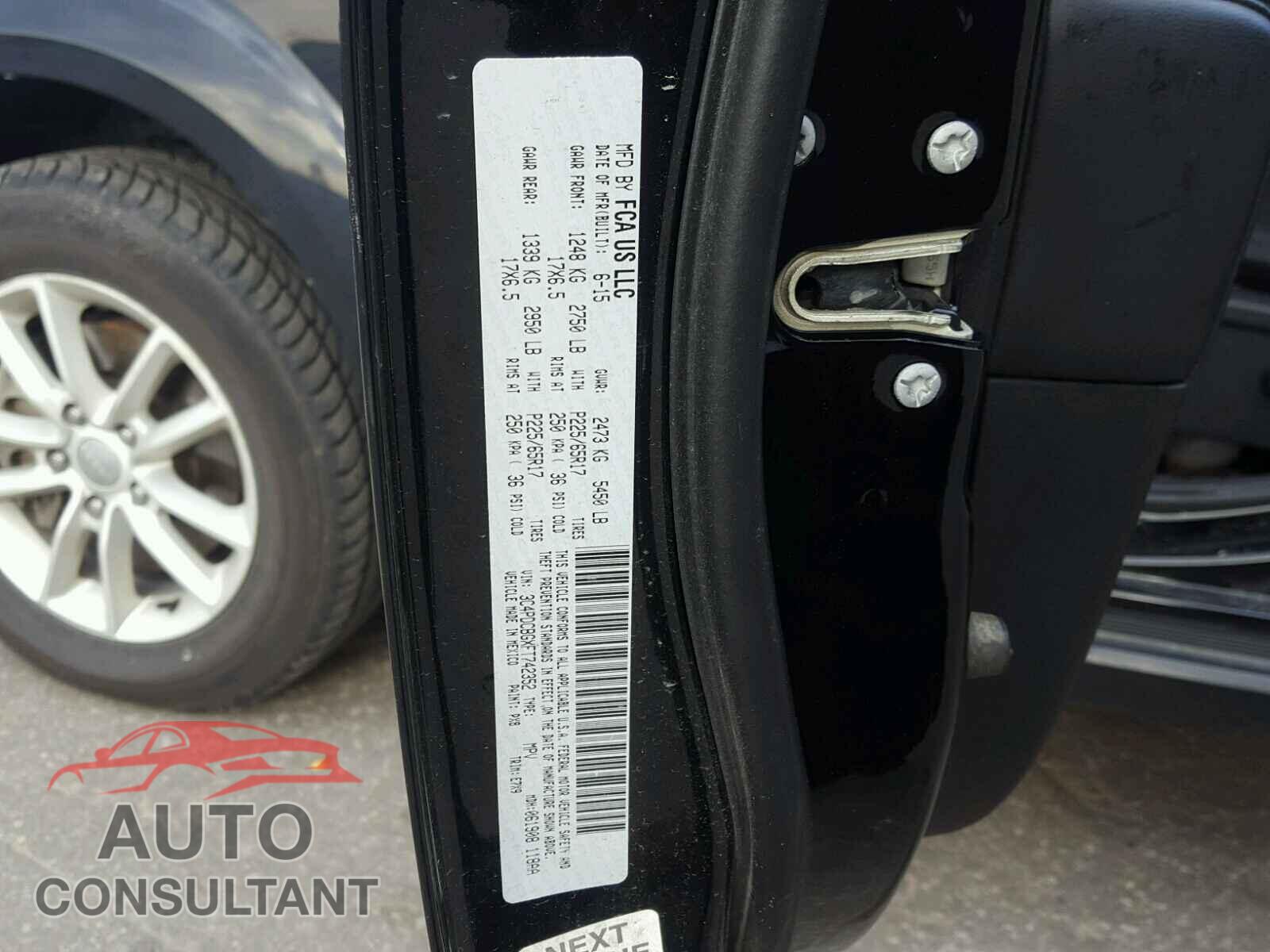 DODGE JOURNEY 2015 - 3C4PDCBGXFT742352