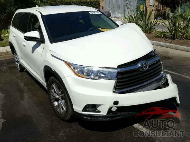 TOYOTA HIGHLANDER 2015 - 5TDZKRFH2FS089014