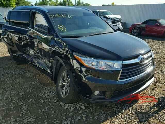 TOYOTA HIGHLANDER 2016 - 5TDJKRFH2GS297456