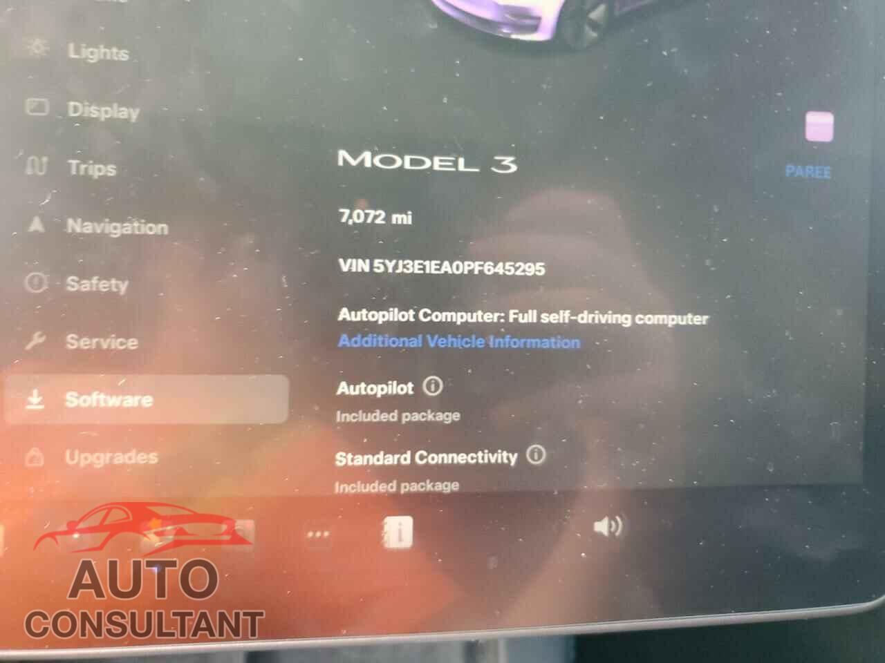 TESLA MODEL 3 2023 - 5YJ3E1EA0PF645295