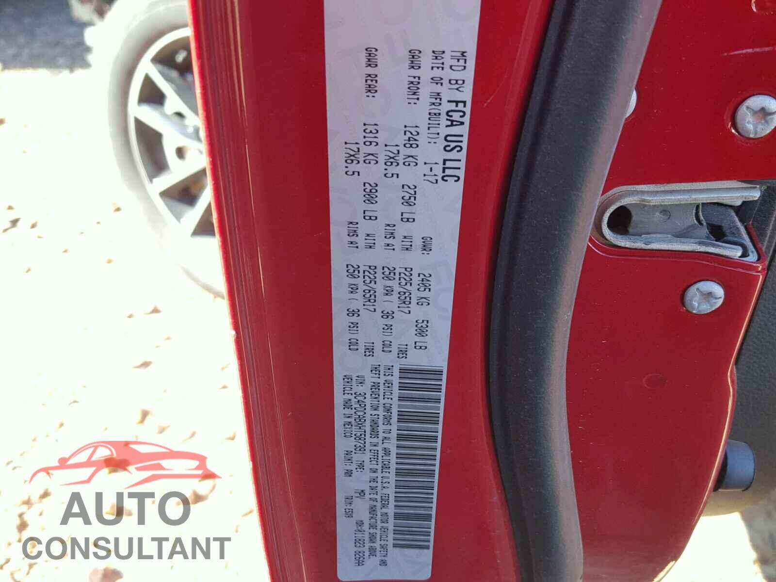 DODGE JOURNEY 2017 - 3C4PDCABXHT587391
