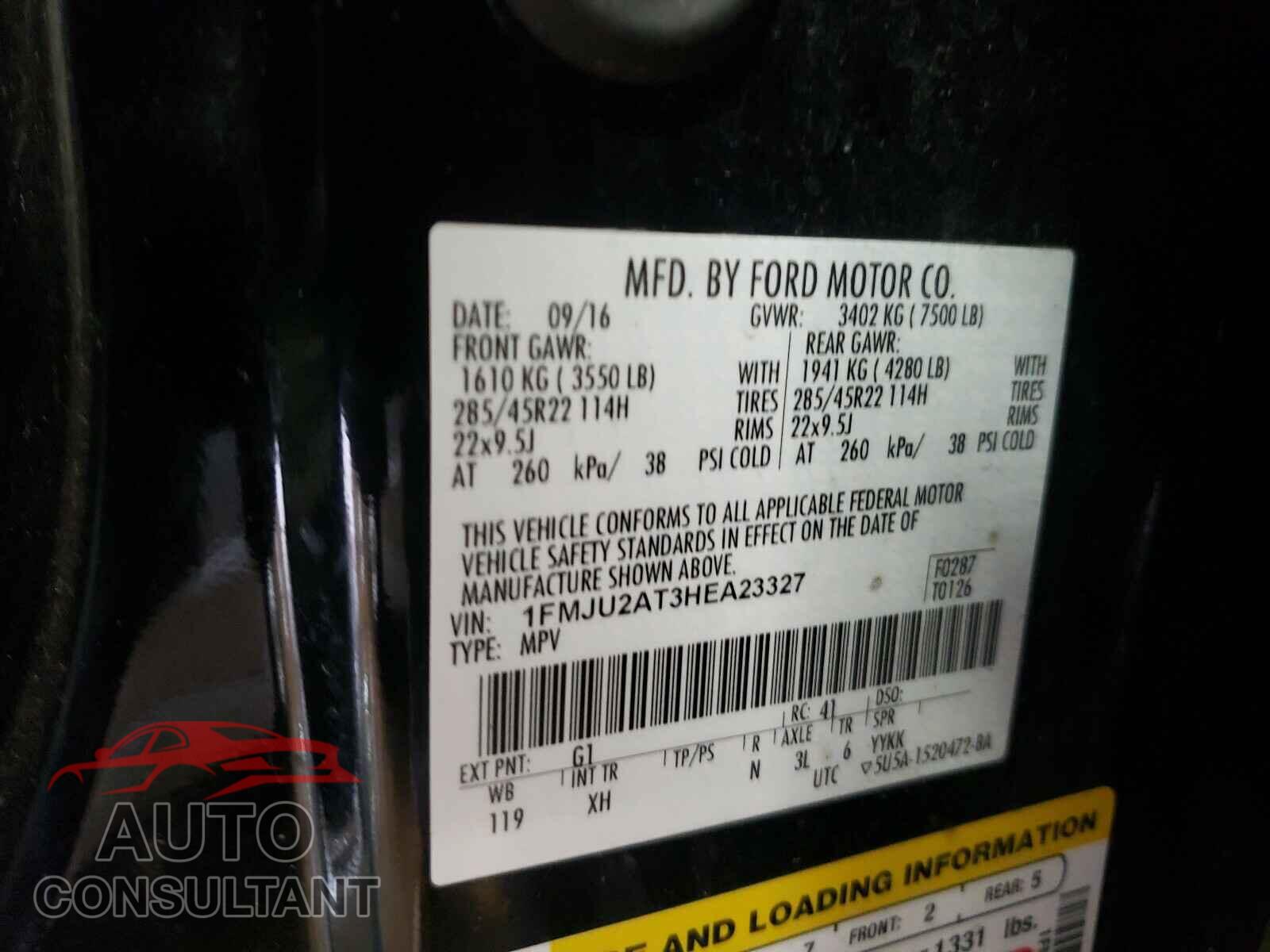 FORD EXPEDITION 2017 - 1FMJU2AT3HEA23327